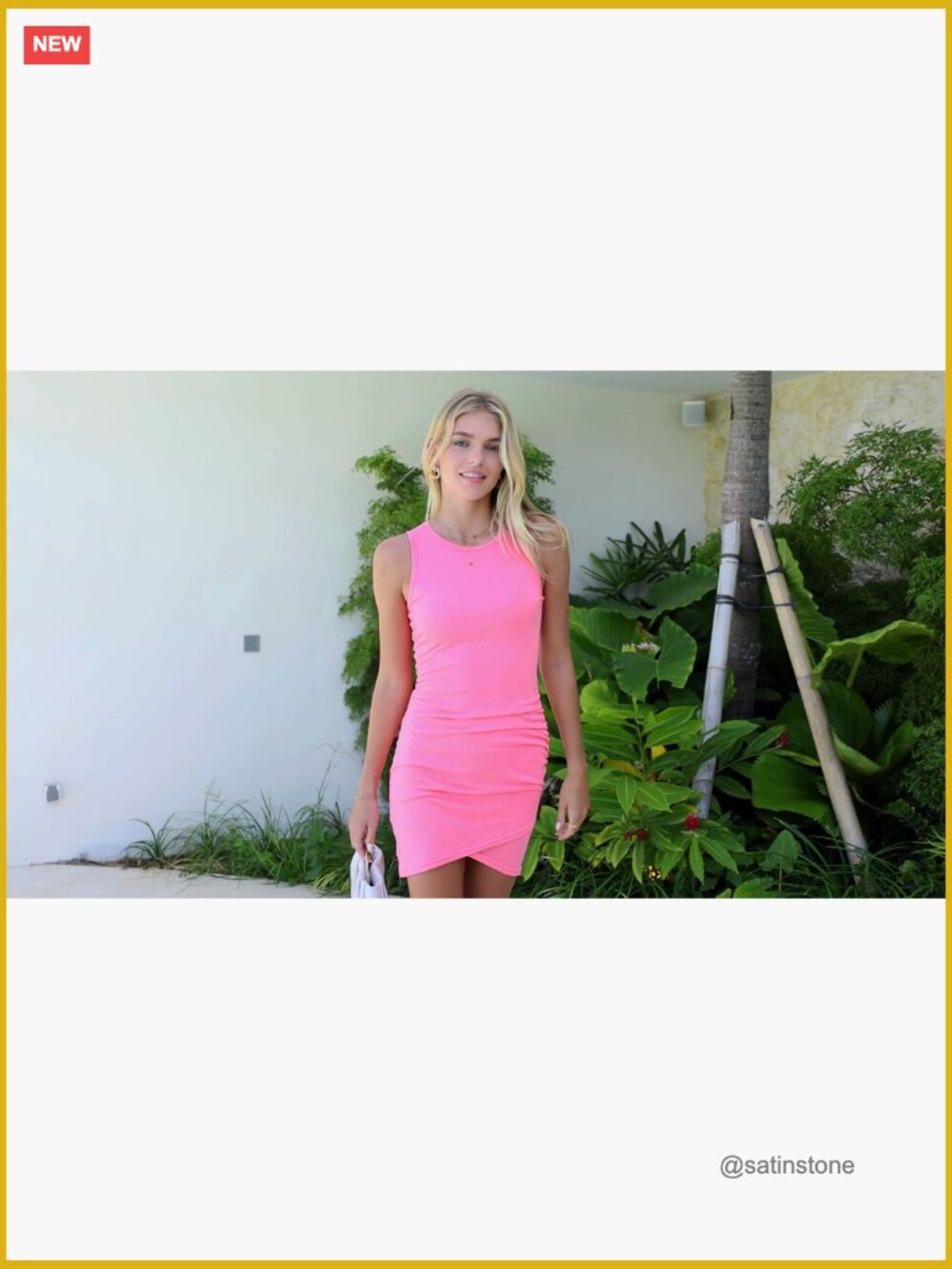 Sleeveless Ruched Bodycon Mini Sundress Summer Party Dress - Picture 6 of 7